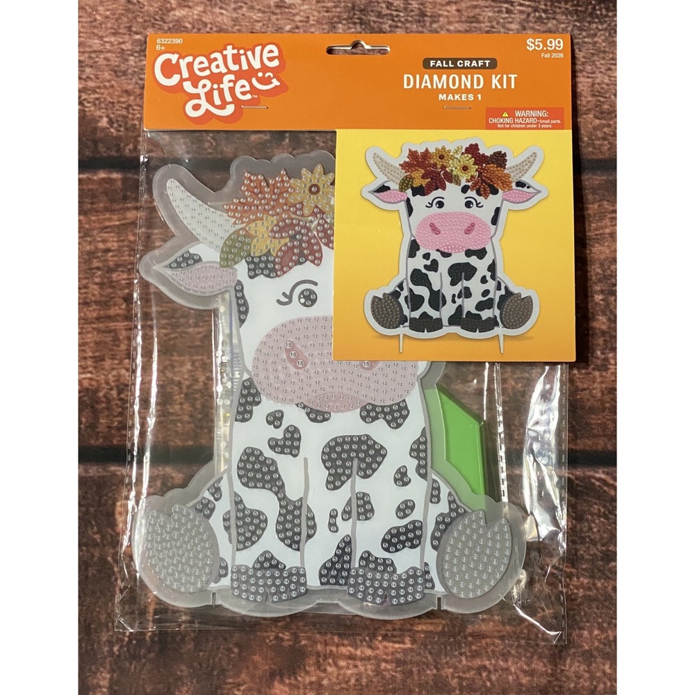 Autumn Cow Acrylic Standing Diamond Painting Kit Hobby Lobby New